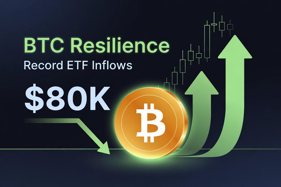 Bitcoin Slips Below $80K Despite Record ETF Inflows Signaling Market Resilience