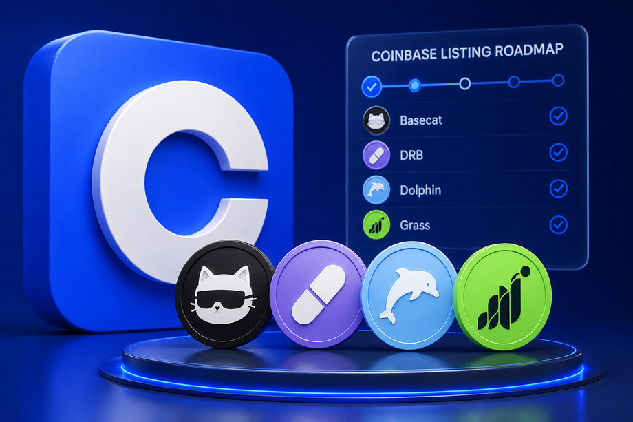 Coinbase Adds BASECAT, DRB, POD and GRASS to Asset Listing Roadmap
