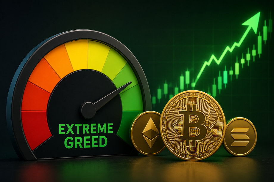 Crypto Sentiment Swings to Extreme Greed as Bitcoin Rally Gains Pace