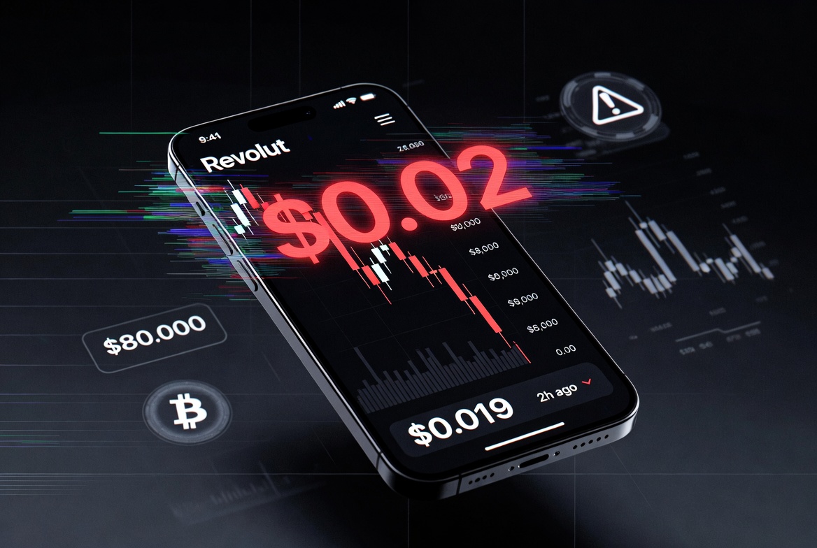 Revolut Users Witness Bitcoin Crash to $0.02 in Stunning App Glitch