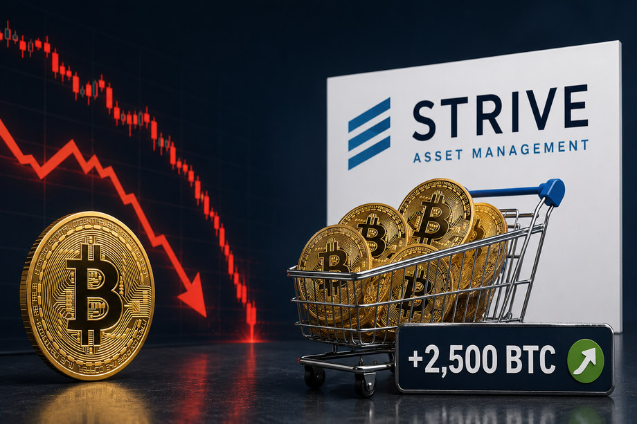 Strive Buys 2,500 BTC for $185M as Bitcoin Drops Below $67K