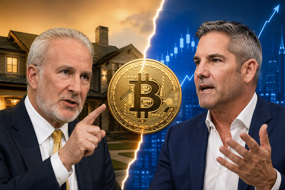Peter Schiff Challenges Grant Cardone to Public Debate Over Bitcoin Real Estate Strategy