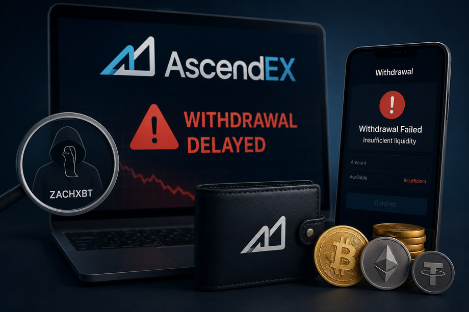AscendEX Users Report Withdrawal Delays as ZachXBT Questions Reserves