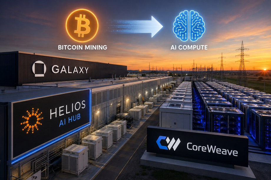 Galaxy Converts Helios Bitcoin Facility Into AI Data Center With 133 MW Delivery