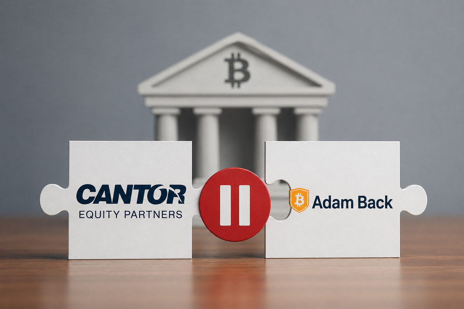 Cantor and Adam Back's Bitcoin Treasury Firm Scrap Original SPAC Deal Terms