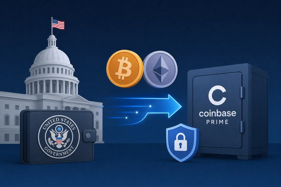 US Government Moves $288 Million in Seized Bitcoin and Ether to Coinbase Prime