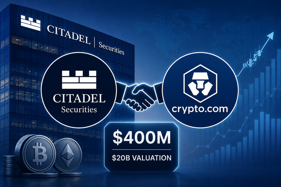 Citadel Securities Invests $400 Million in Crypto.com at $20 Billion Valuation