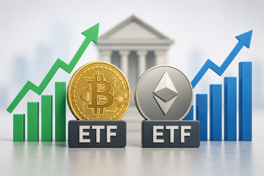 Bitcoin and Ethereum ETFs Record Second Week of Inflows Amid Fragile Market Recovery
