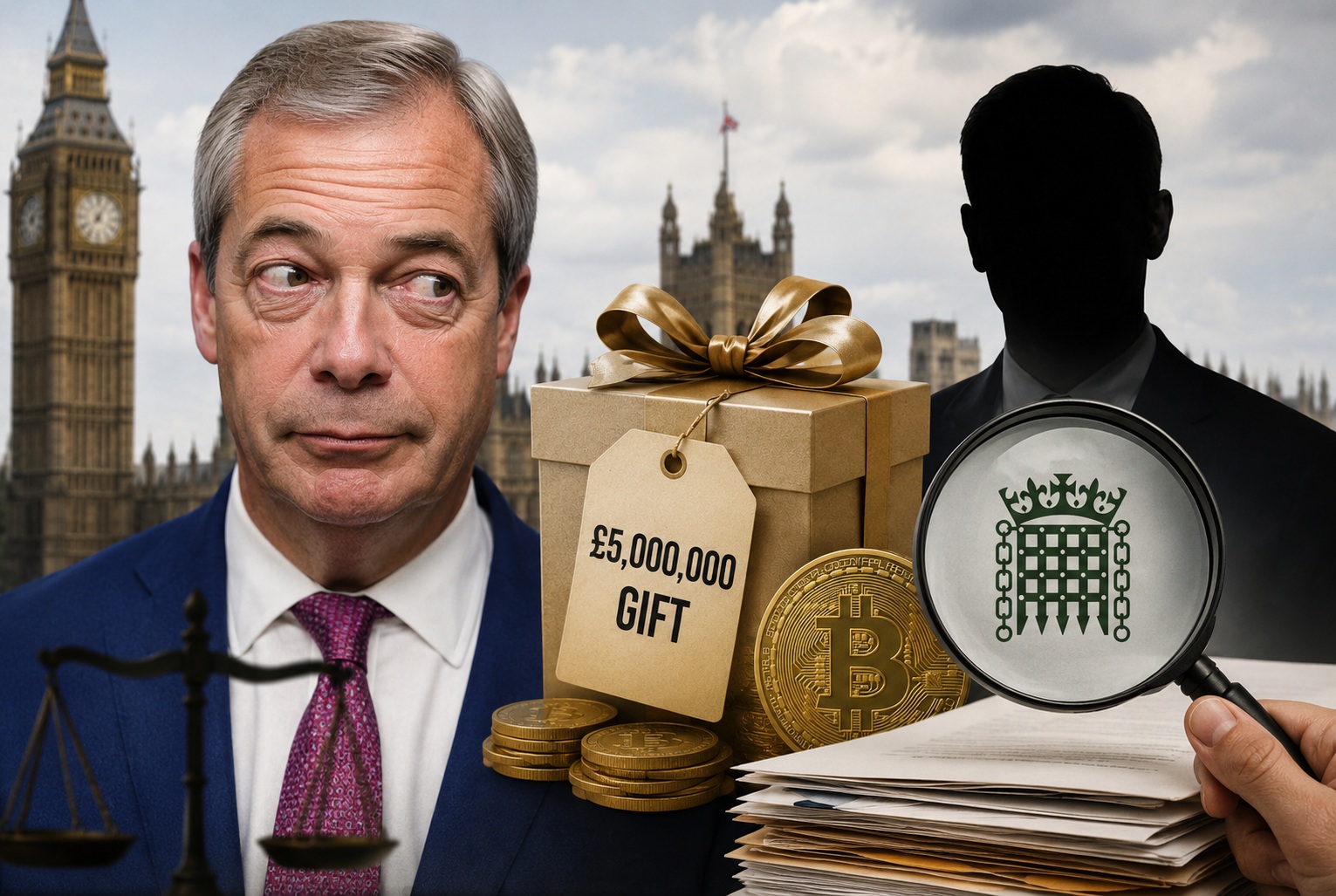Nigel Farage Faces Parliamentary Probe Over &pound;5M Gift from Crypto Billionaire