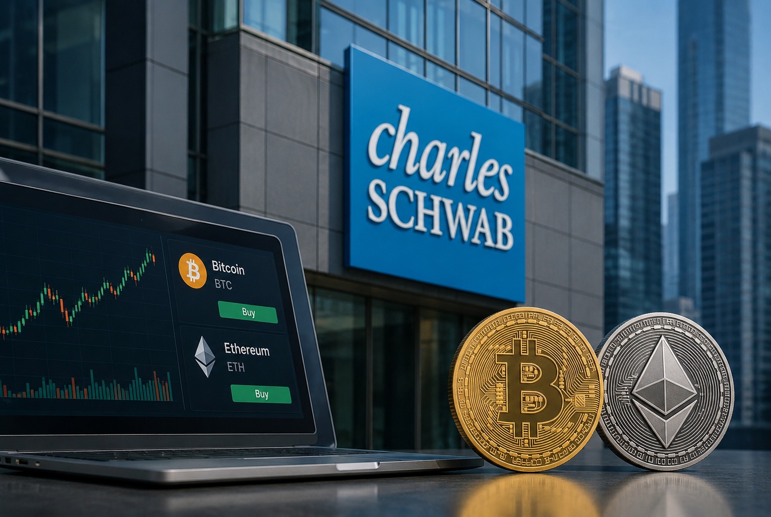 Charles Schwab Rolls Out Direct Bitcoin and Ethereum Trading for Retail Investors