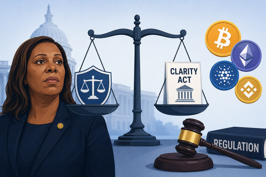 NY AG James Warns CLARITY Act Would Curb State Powers Against Crypto Fraud