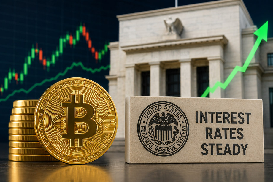 Fed Holds Rates Steady at 3.50%-3.75% in Split Vote as Bitcoin Trades Near $64,400