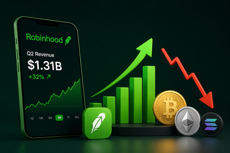 Robinhood Posts Record $1.31 Billion Q2 Revenue as Prediction Markets Surge, Crypto Cools