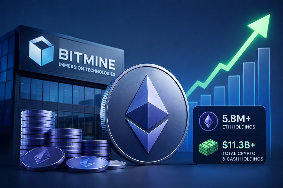 Bitmine Boosts Ethereum Holdings to Nearly 5.8 Million Tokens