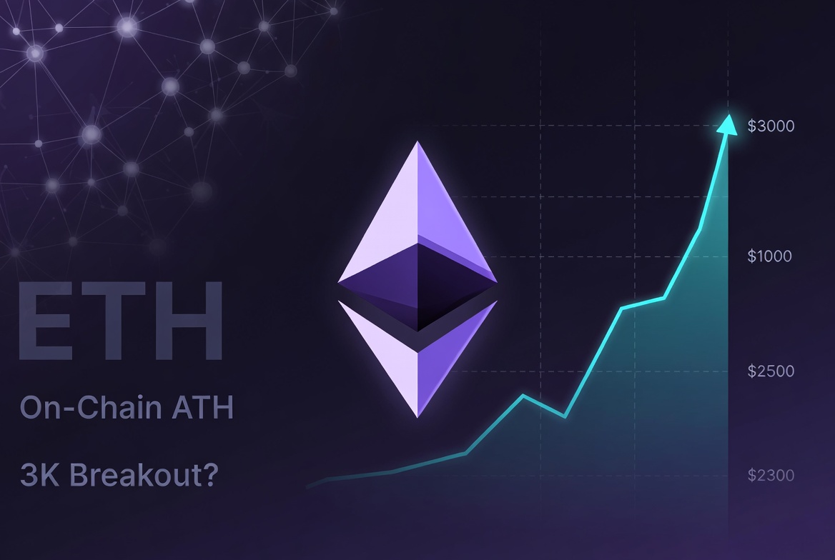 Ethereum On-Chain Activity Hits ATH as ETH Eyes $3,000 Breakout Amid Whale Accumulation