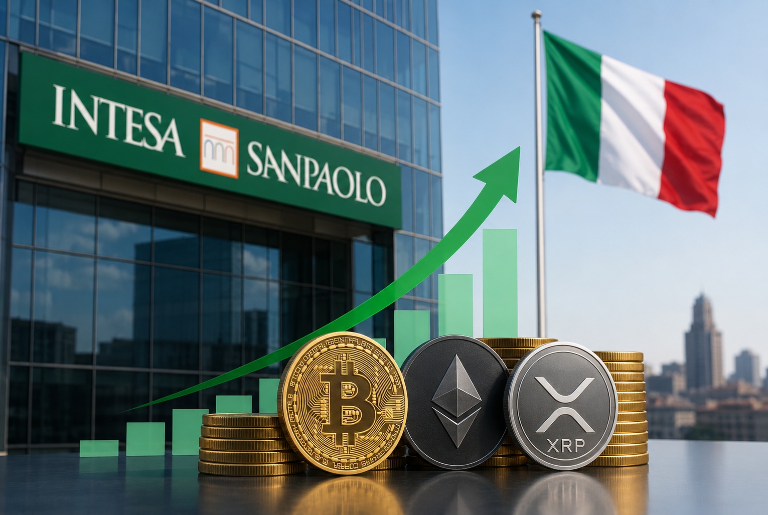 Italy's Largest Bank Doubles Crypto Holdings to $235M in Q1 Push