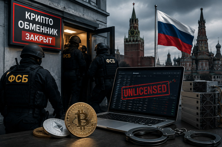 Russia Detains Over 20 in Raids on Unregistered Moscow Crypto Exchanges