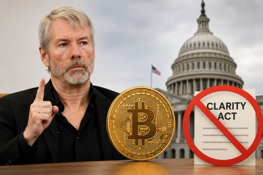 Saylor Says Bitcoin Needs No Clarity Act as Senate Delays Crypto Bill Vote