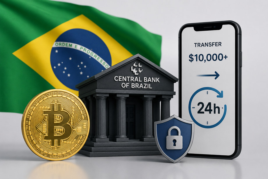 Brazil Central Bank Mandates 24-Hour Hold on Large Crypto Transfers Starting 2027