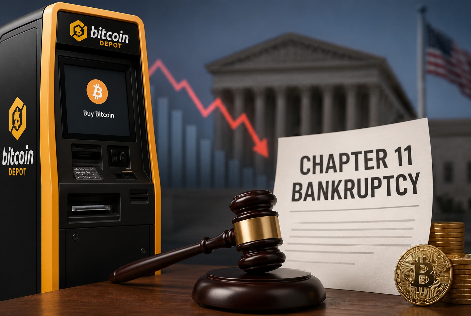 Bitcoin Depot Files Chapter 11 Bankruptcy as Regulatory Pressure Crushes Crypto ATM Operations