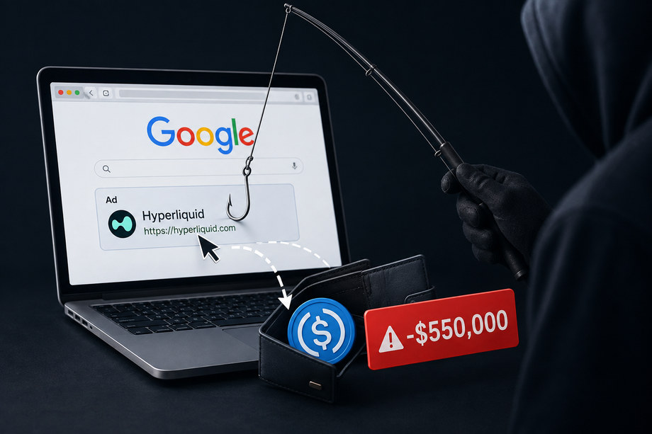 Hyperliquid User Loses $550,000 USDC in Google Ad Phishing Attack
