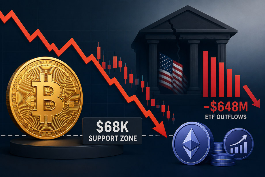 Bitcoin Holds Near $77,000 Amid ETF Outflows and Macro Pressures